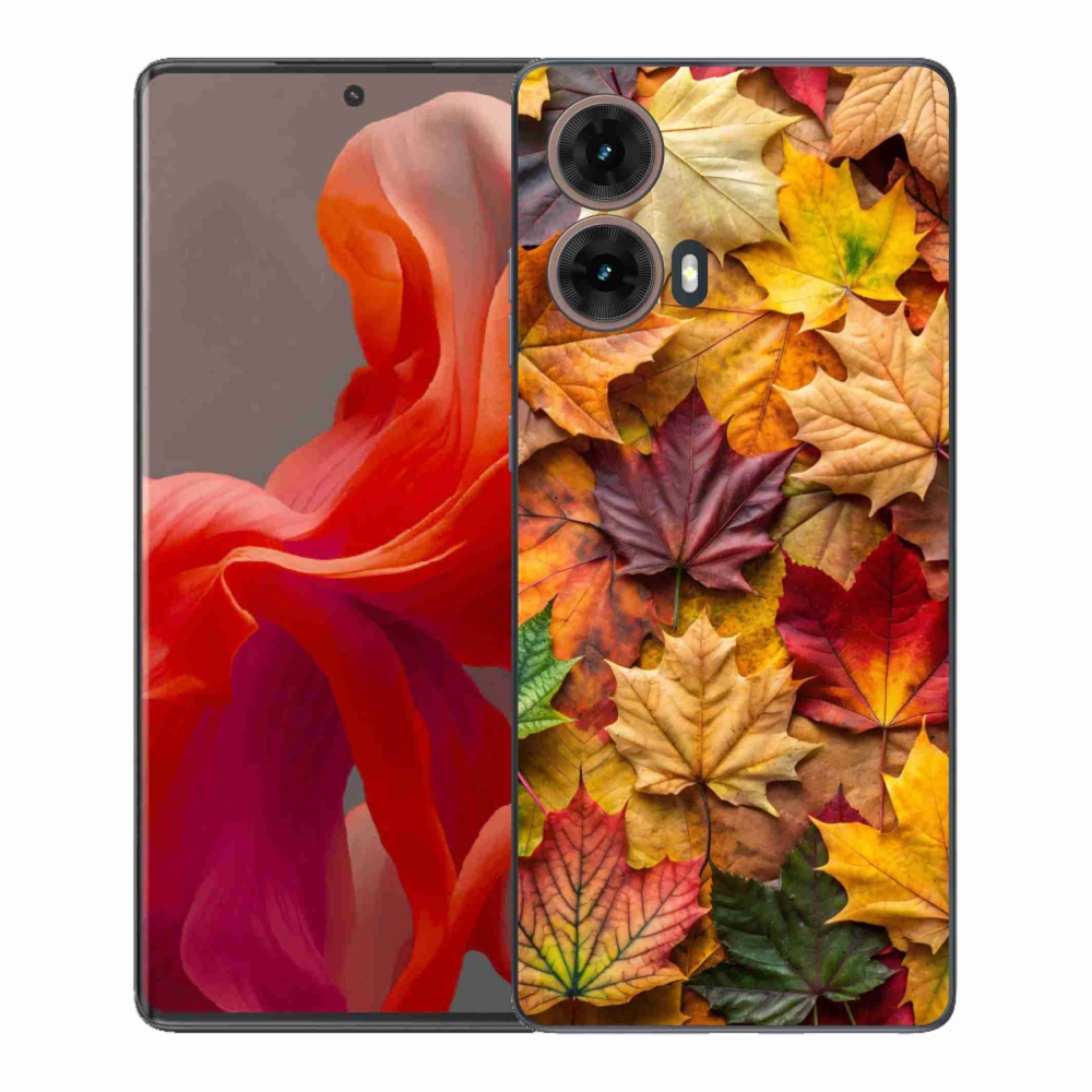 Zselés borítás mmCase a Motorola Moto G85 5G készülékhez - juharlevelek 2