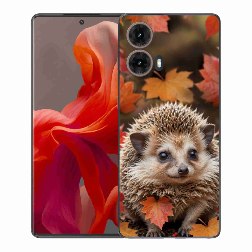 Zselés borítás mmCase a Motorola Moto G85 5G készülékhez - sün a levelekben