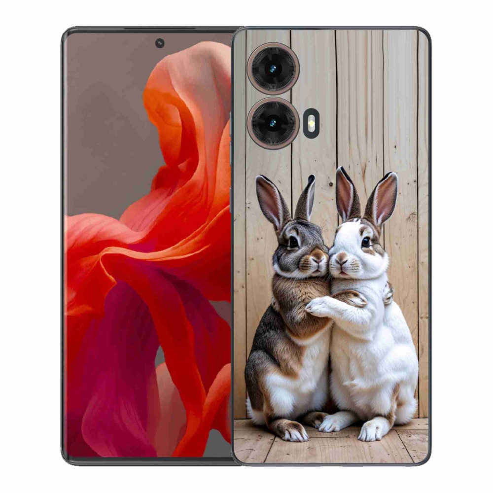 Zselés borítás mmCase a Motorola Moto G85 5G-hez - nyúlpár