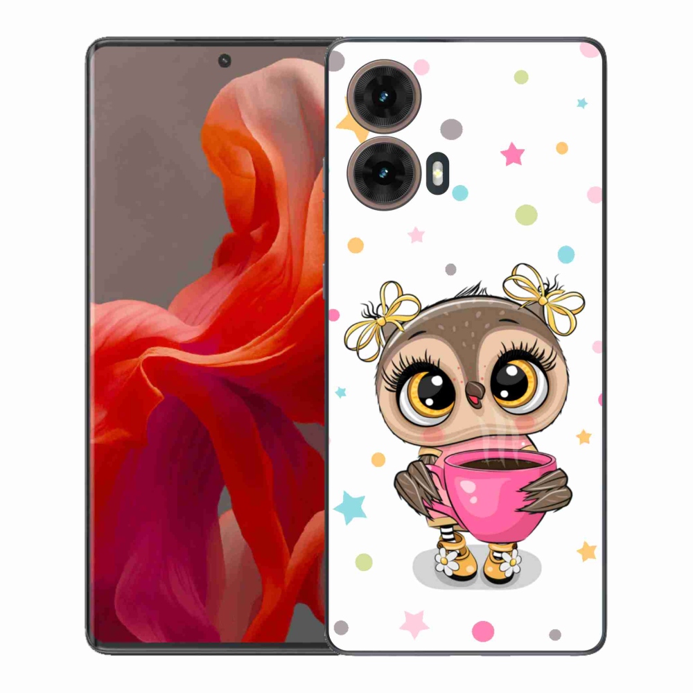 Zselés borítás mmCase Motorola Moto G85 5G - rajzfilm bagolyhoz