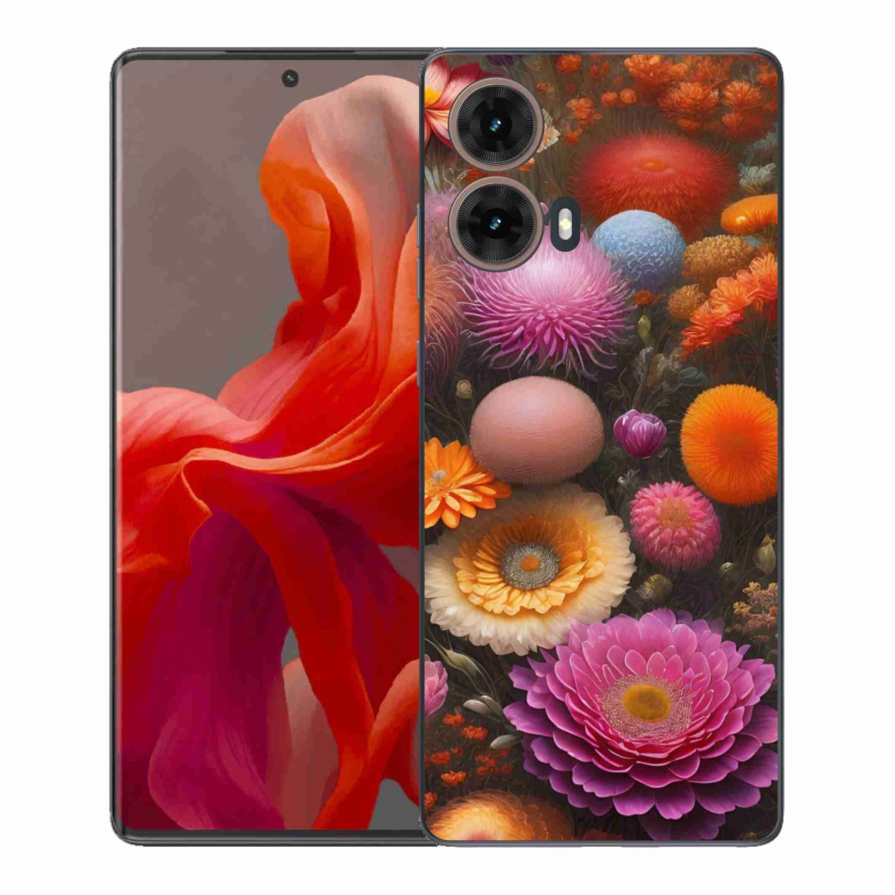 Gél borítás mmCase a Motorola Moto G85 5G számára - virágos kompozíció