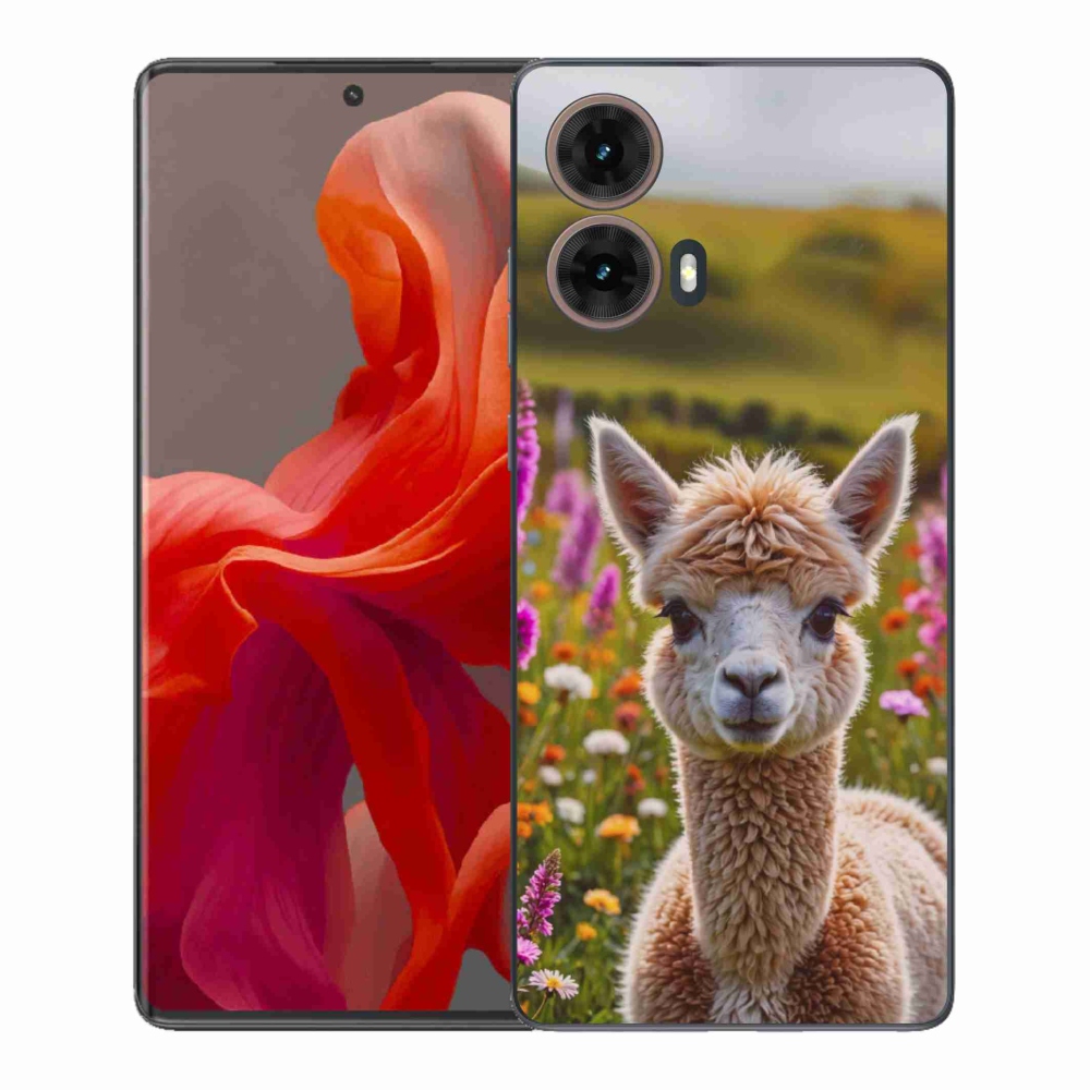 Zselés borítás mmCase a Motorola Moto G85 5G készülékhez - láma a réten