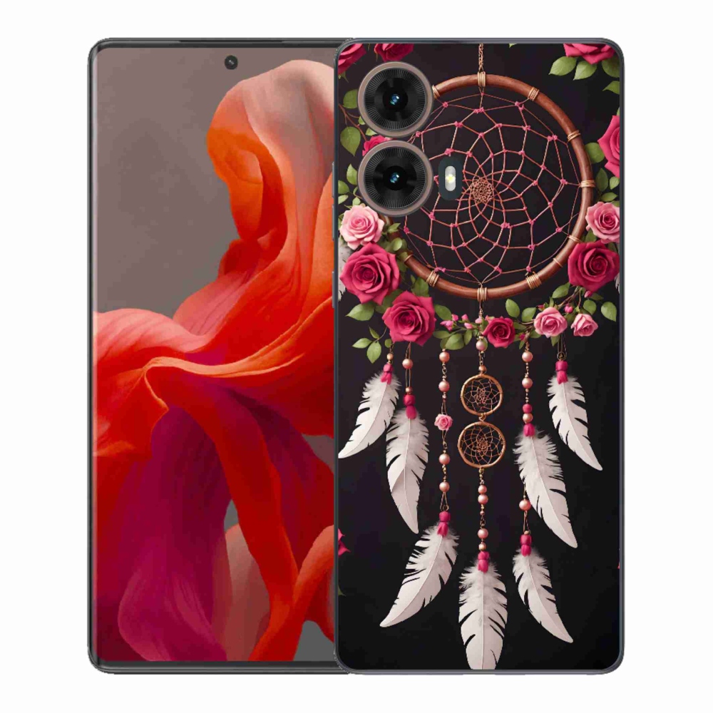 Gél borítás mmCase a Motorola Moto G85 5G számára - álomfogó rózsákkal