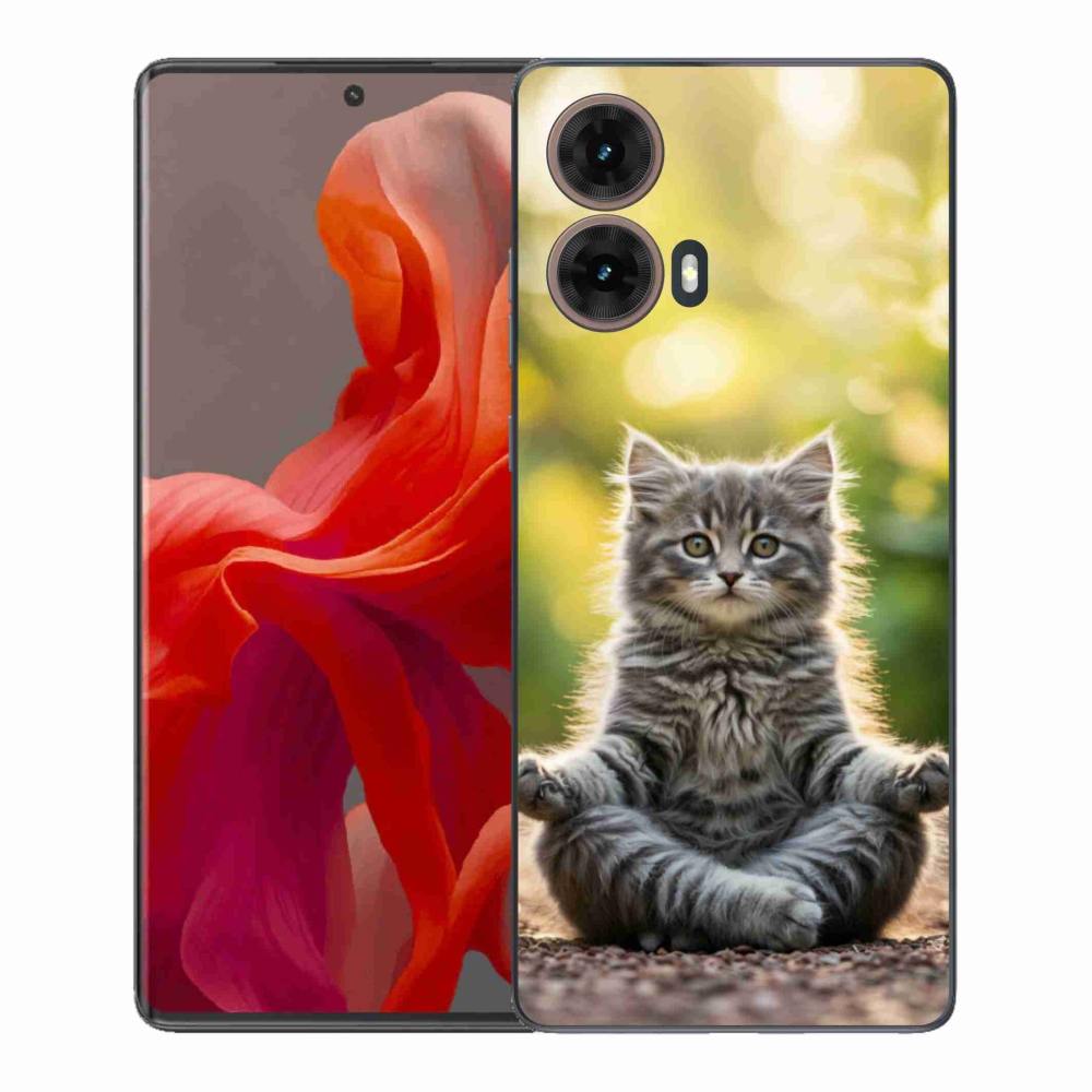 Gél borítás mmCase a Motorola Moto G85 5G készülékhez - meditáló cica