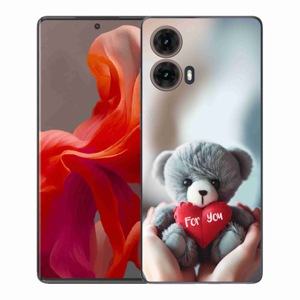 Gél borítás mmCase a Motorola Moto G85 5G-hez - mackó a szerelmesek számára