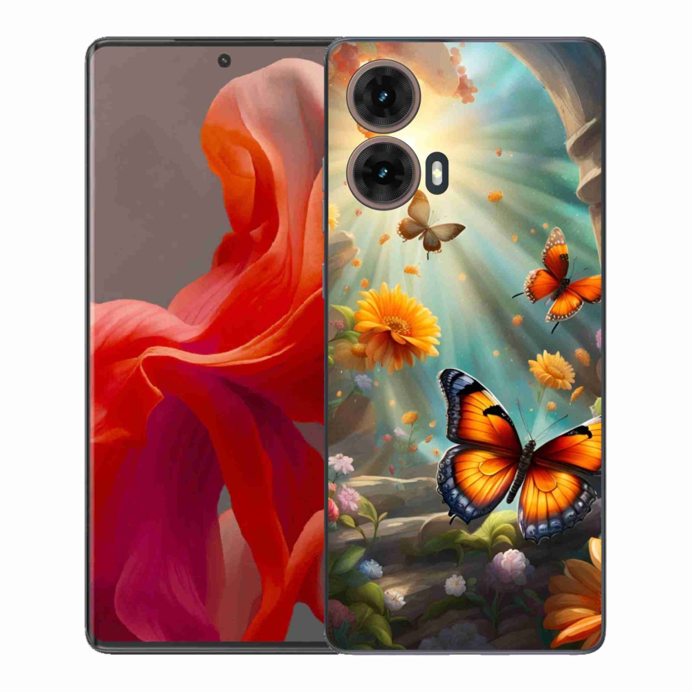 Gél védőburkolat mmCase a Motorola Moto G85 5G-hez - pillangókert 2