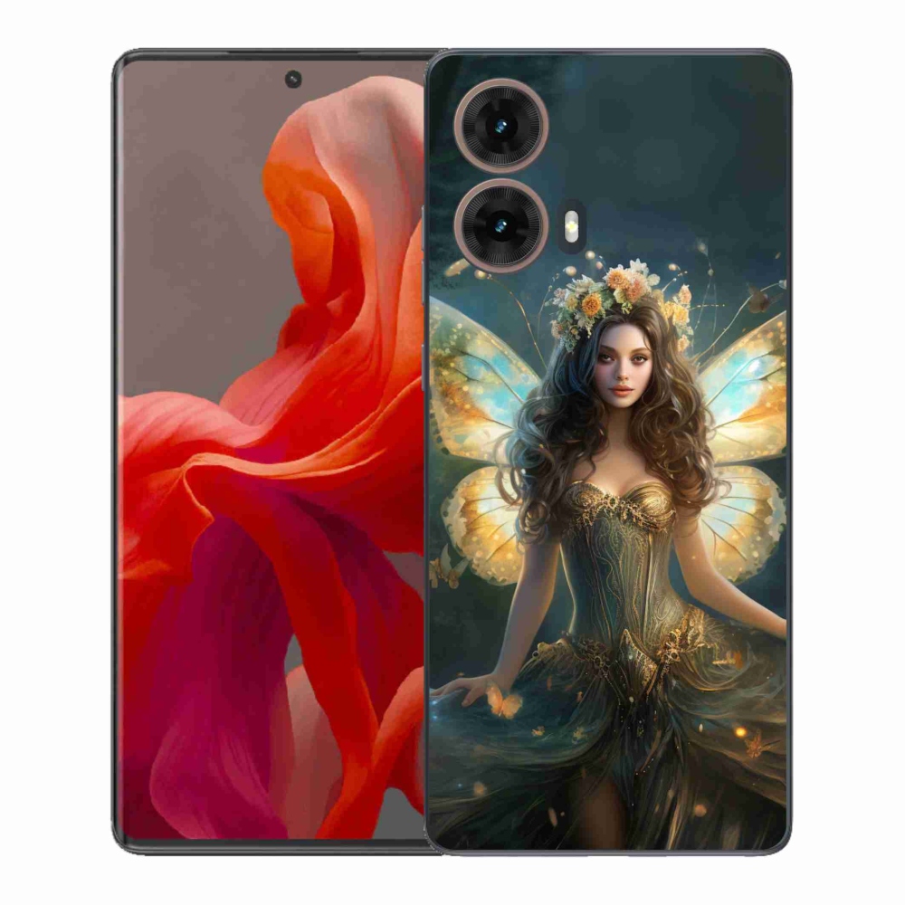 Gél védőburkolat mmCase a Motorola Moto G85 5G - pillangó nőhöz