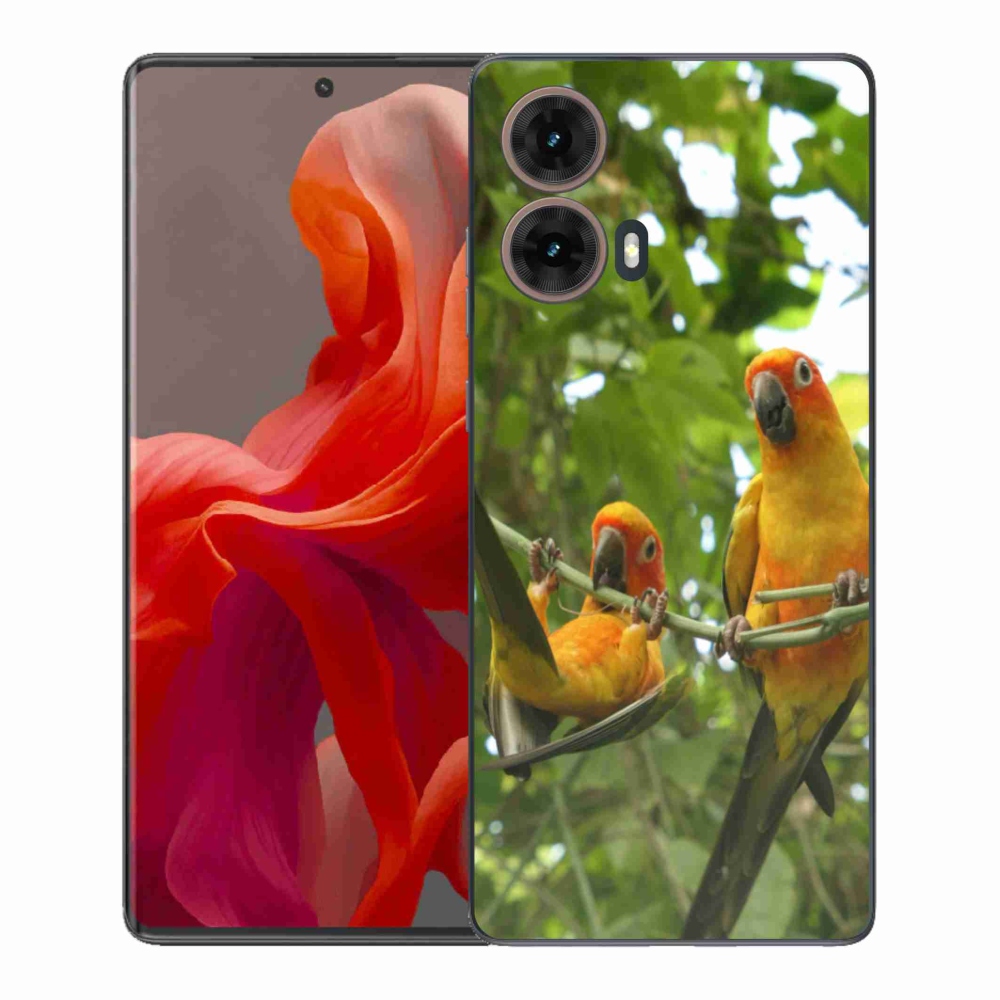 Zselés borítás mmCase Motorola Moto G85 5G - papagájok aratingy