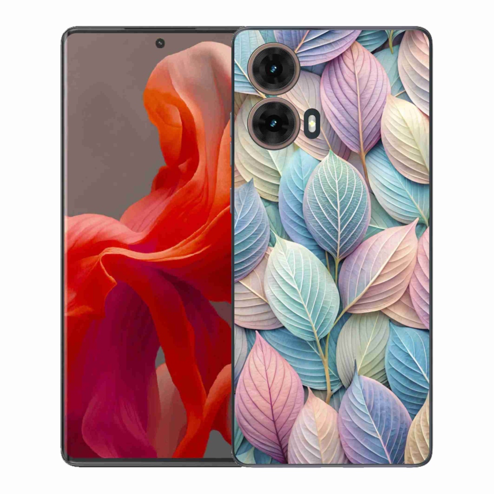 Zselés borítás mmCase a Motorola Moto G85 5G készülékhez - pasztell színű levelek
