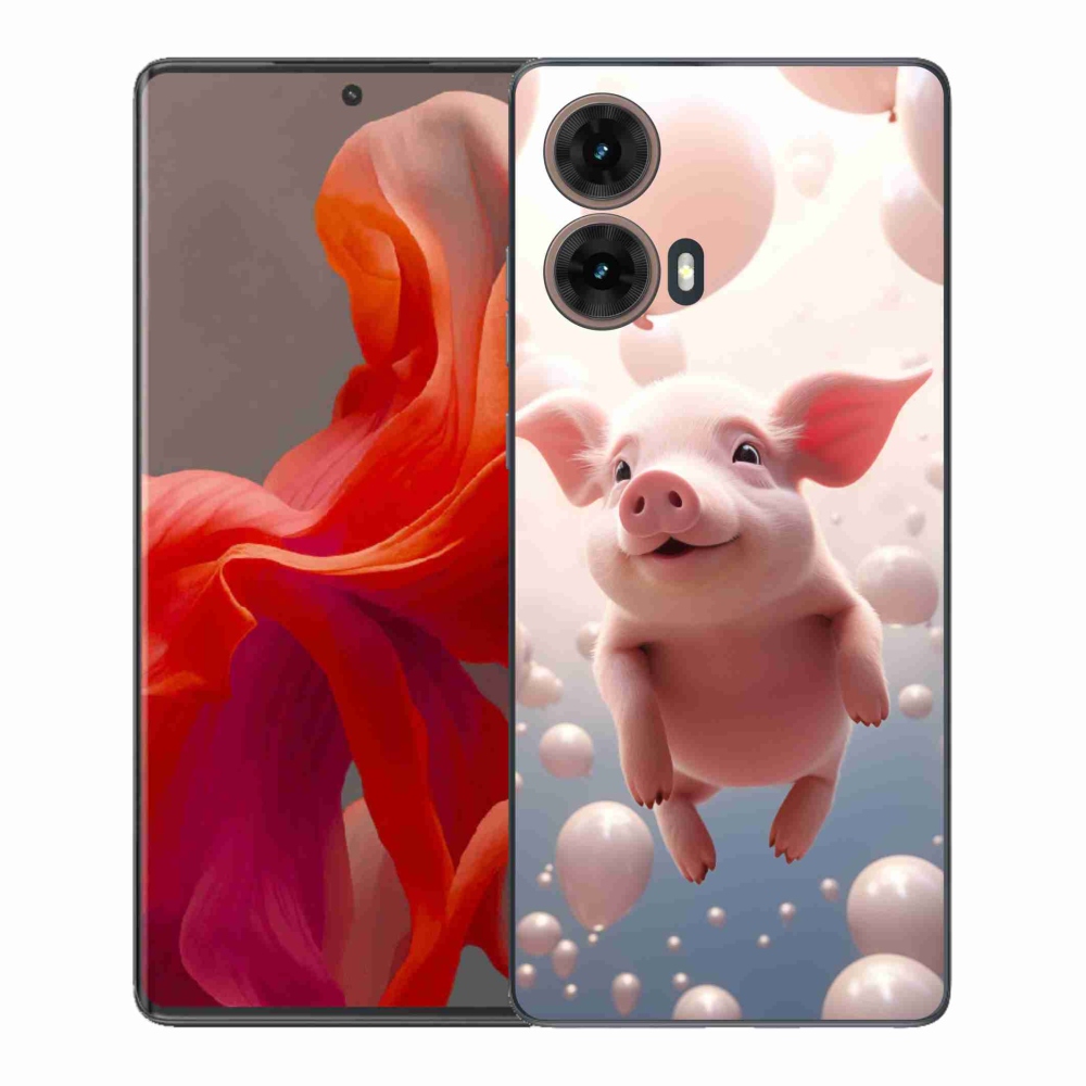 Gél borítás mmCase Motorola Moto G85 5G - malacka lufikkal