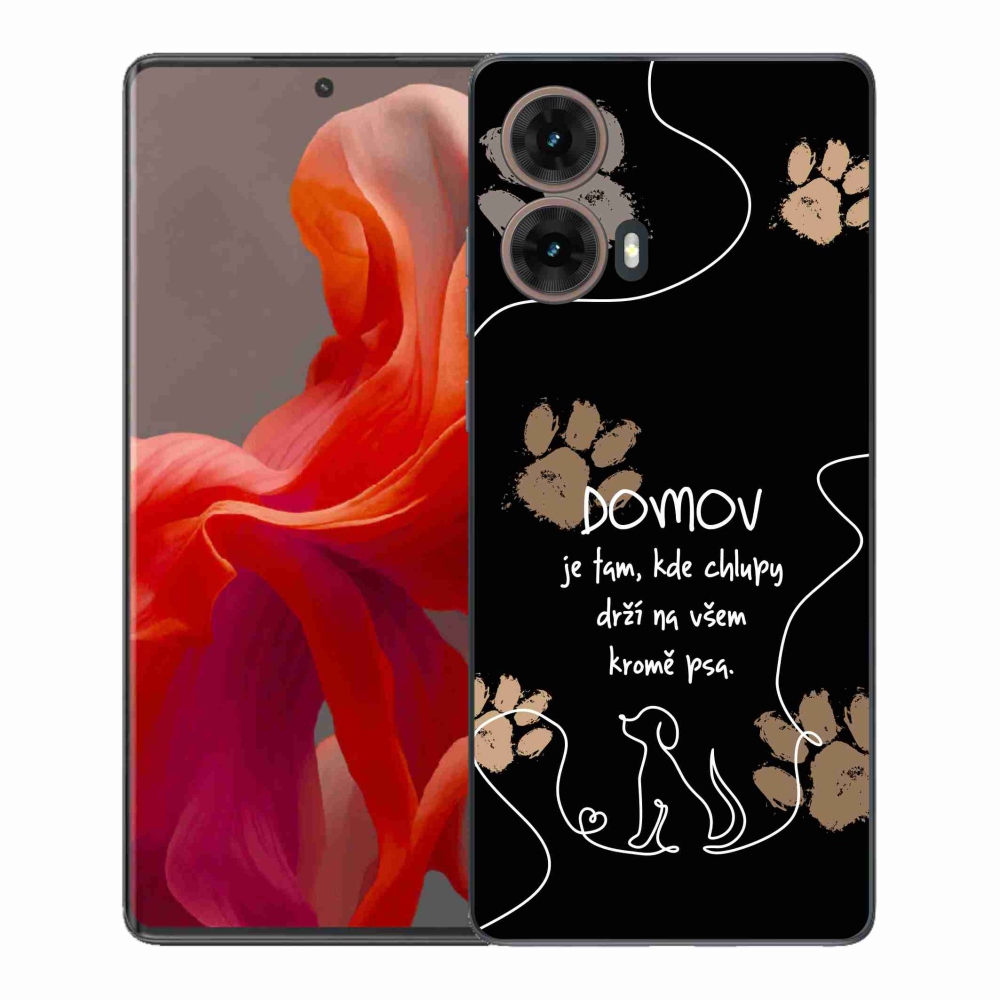 Gél borítás mmCase Motorola Moto G85 5G - kutya motívum fekete háttérrel