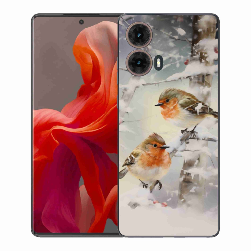 Zselés borítás mmCase a Motorola Moto G85 5G - madarak télen