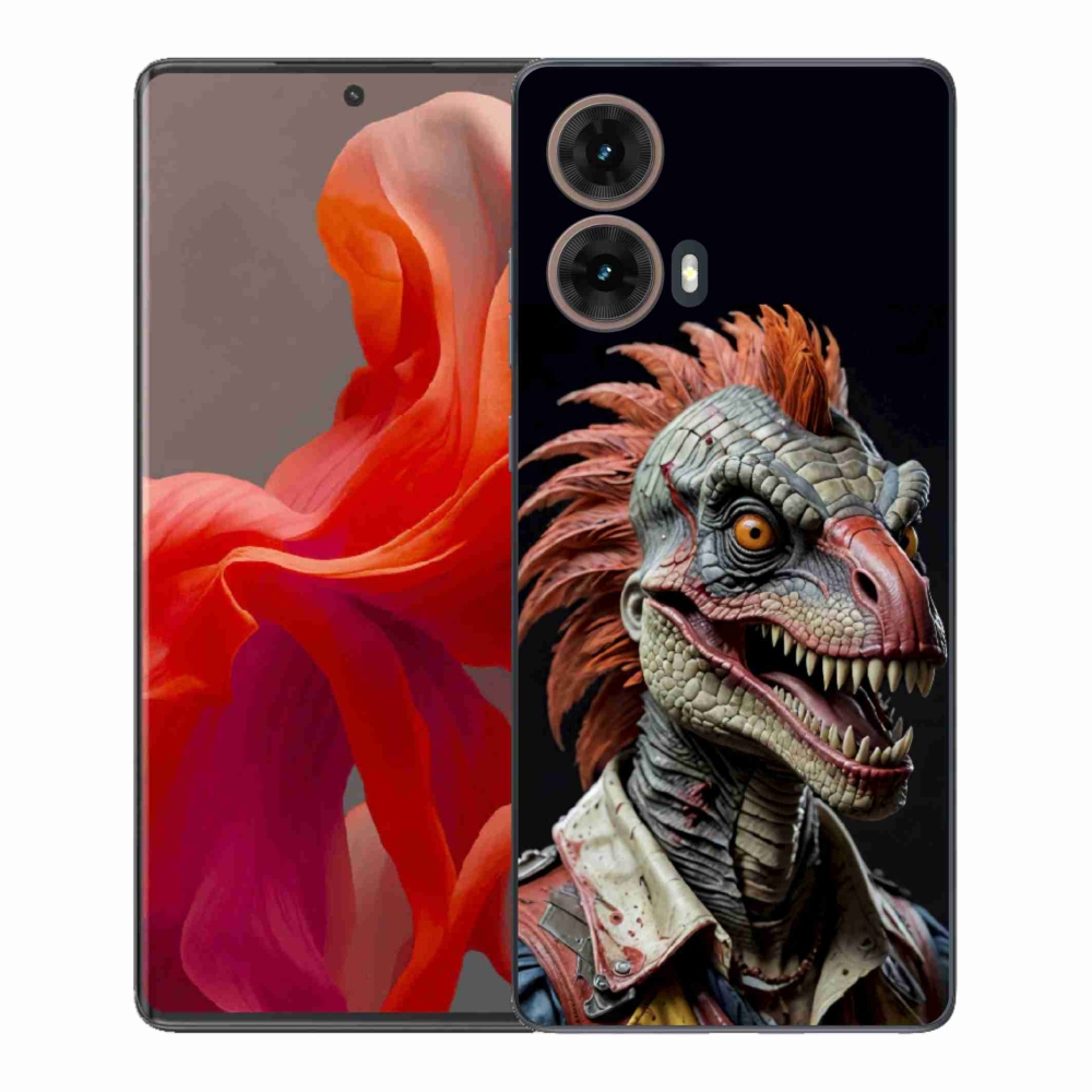 Zselés borítás mmCase Motorola Moto G85 5G - punk dinoszauruszhoz