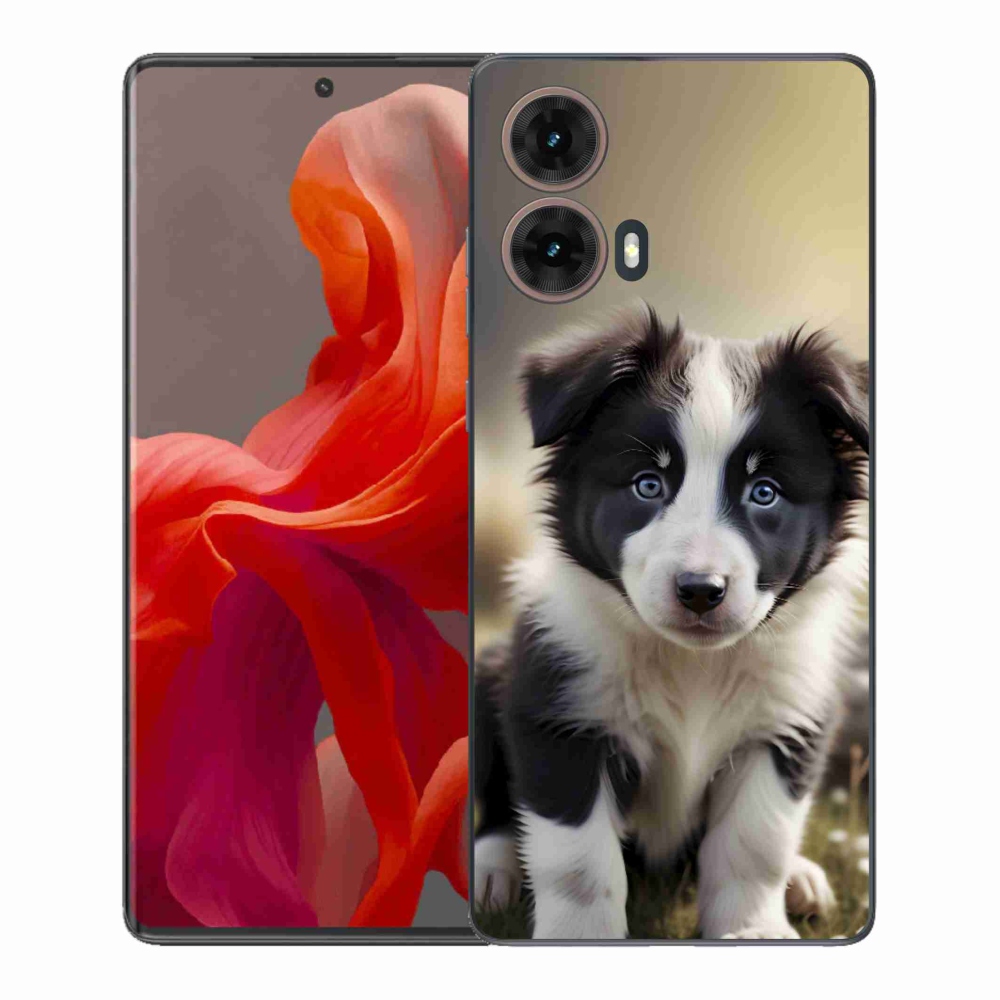 Gél borítás mmCase a Motorola Moto G85 5G-hez - aranyos border collie