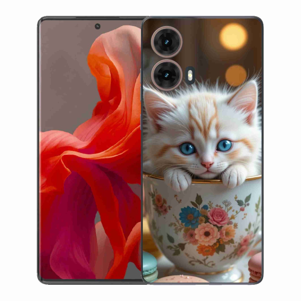 Gél borítás mmCase Motorola Moto G85 5G - aranyos cica 6