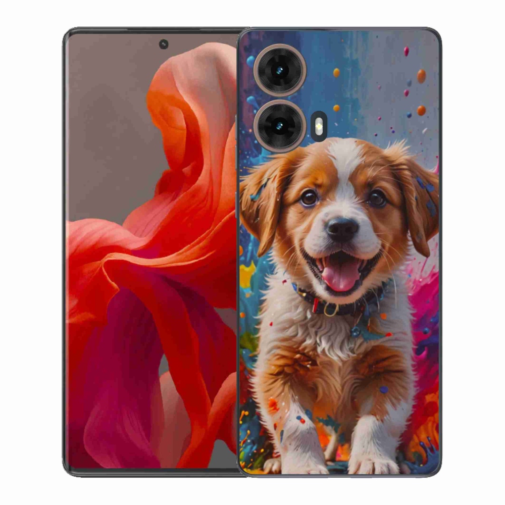 Gél védőburkolat mmCase Motorola Moto G85 5G - aranyos kiskutya 3