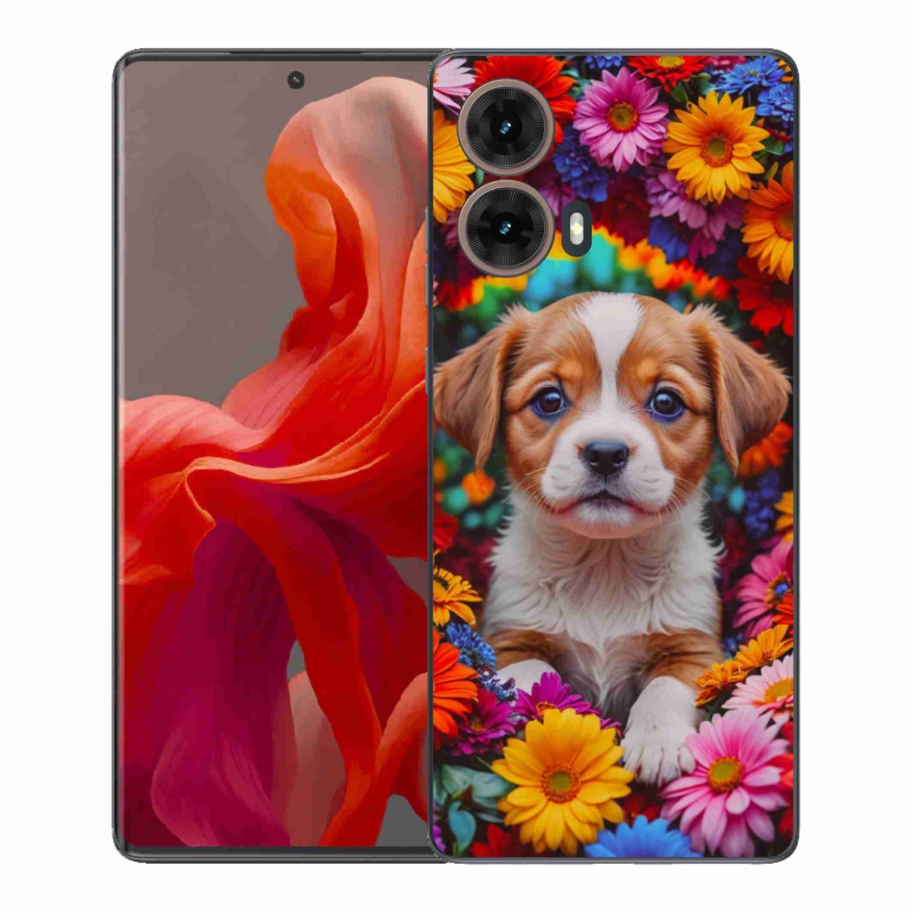 Gél védőburkolat mmCase Motorola Moto G85 5G - aranyos kiskutya