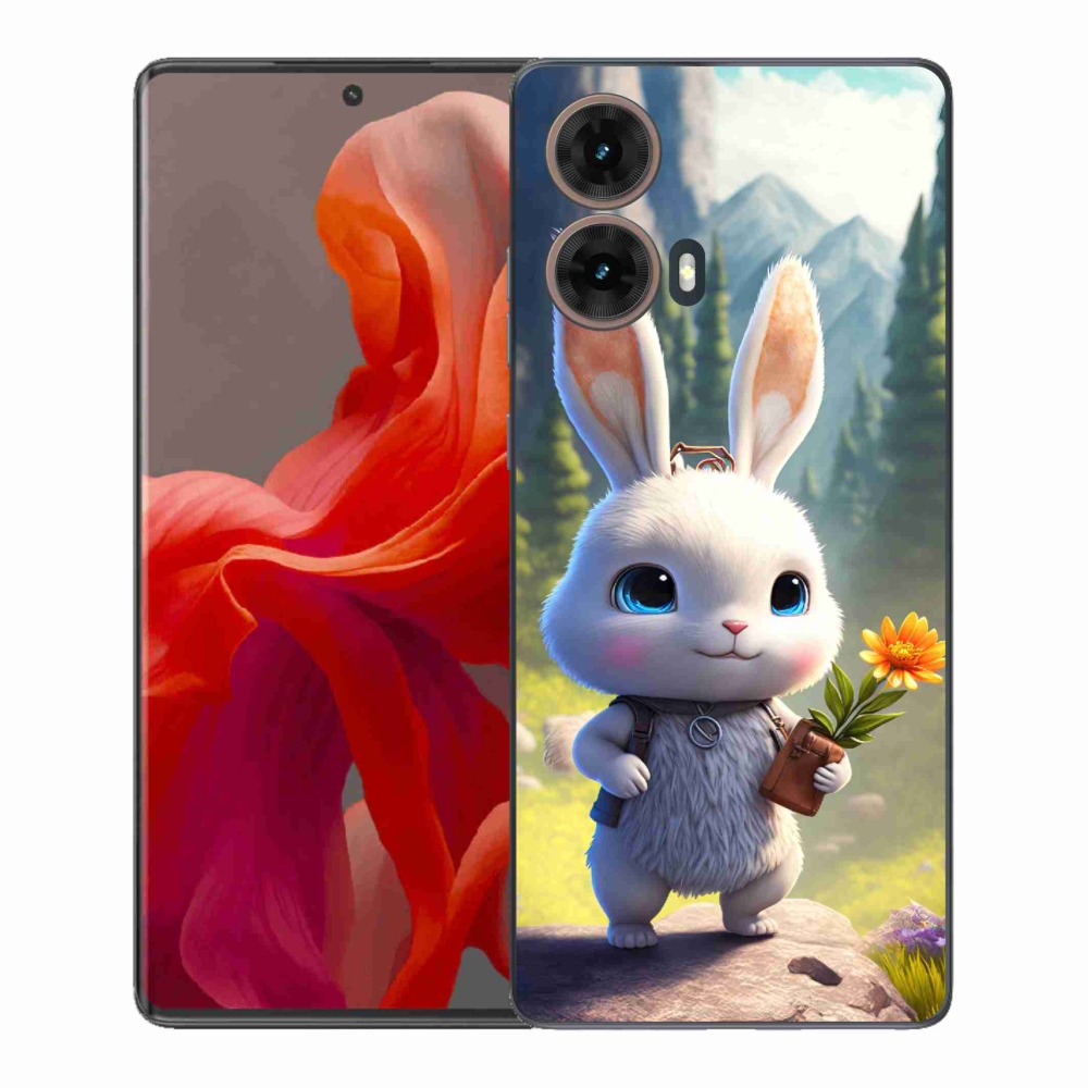 Gél védőburkolat mmCase Motorola Moto G85 5G - aranyos nyuszi