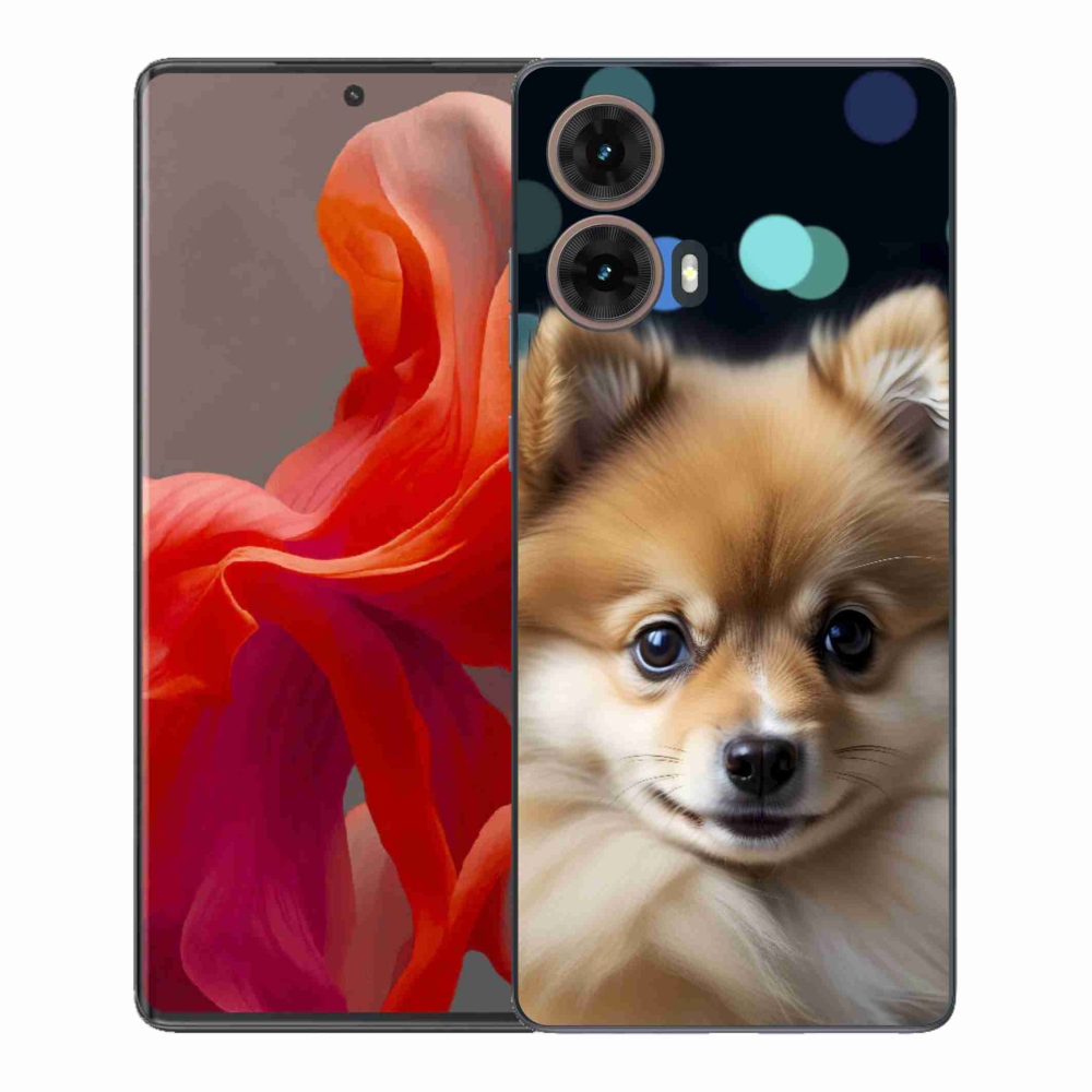 Zselés borítás mmCase Motorola Moto G85 5G - aranyos pomerániai állathoz