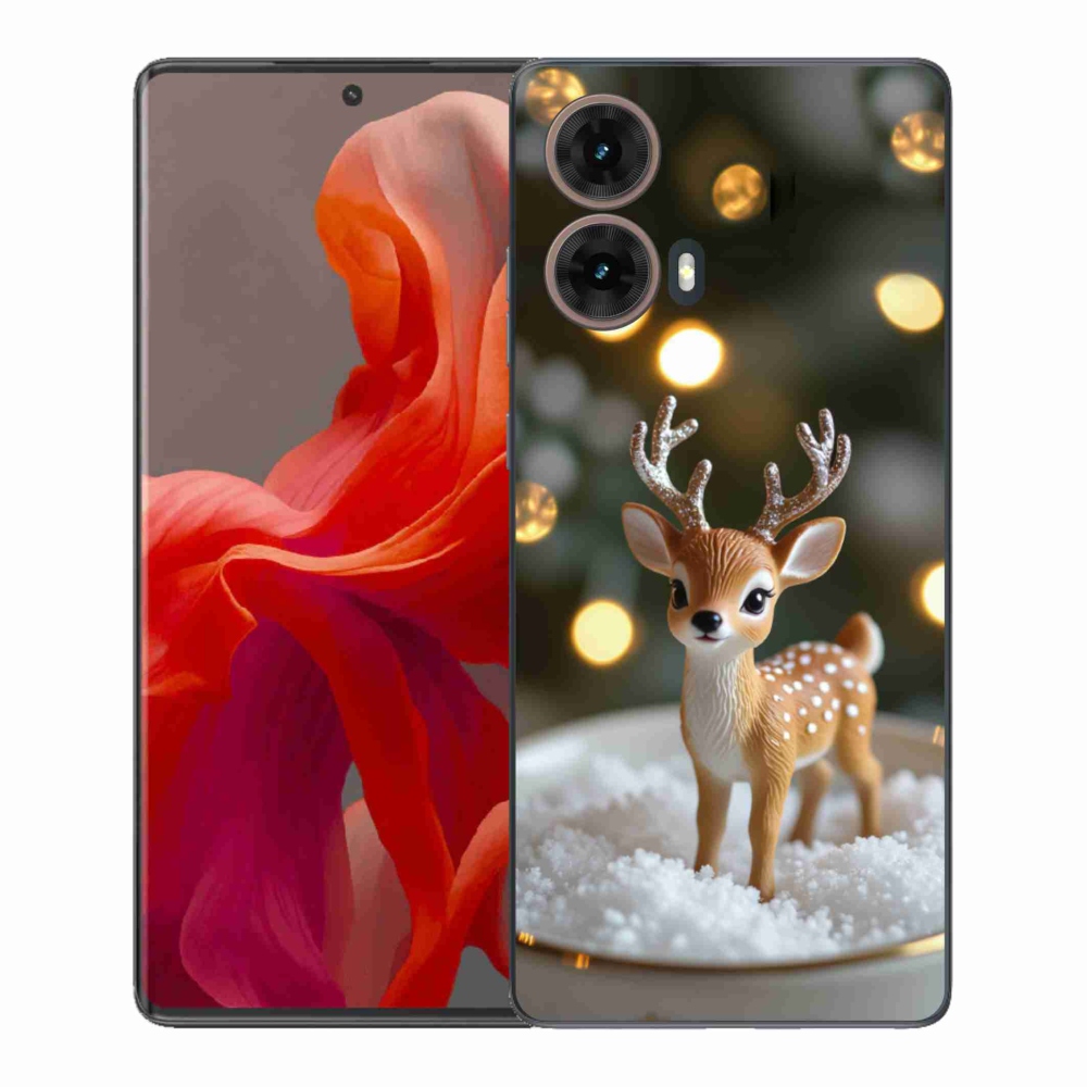 Gél borítás mmCase a Motorola Moto G85 5G-hez - aranyos karácsonyi szarvasok