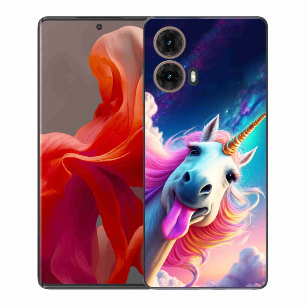 Zselés borítás mmCase Motorola Moto G85 5G - őrült egyszarvúhoz