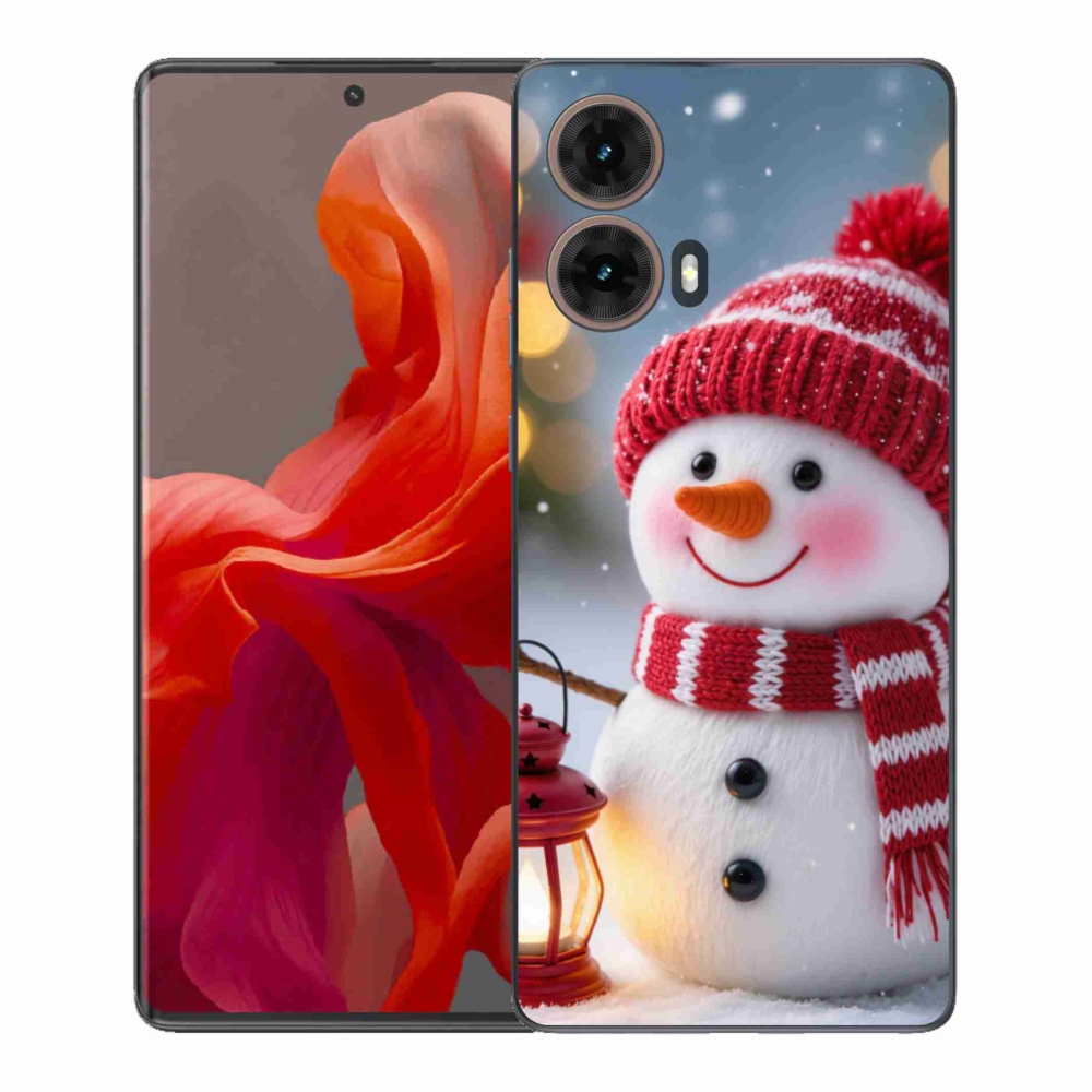 Gél védőburkolat mmCase a Motorola Moto G85 5G készülékhez - hóember 2