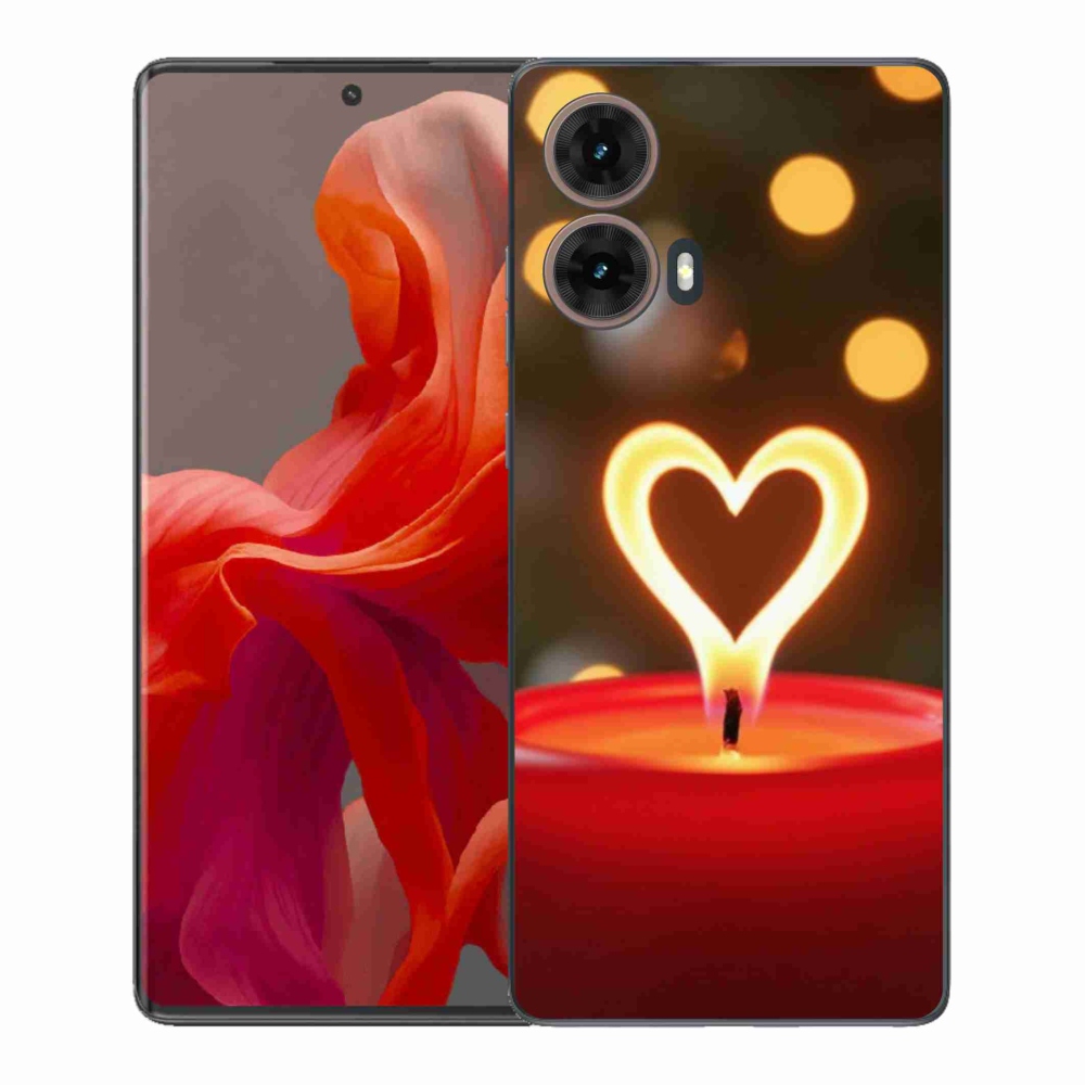Gél védőburkolat mmCase a Motorola Moto G85 5G készülékhez - lángoló szív