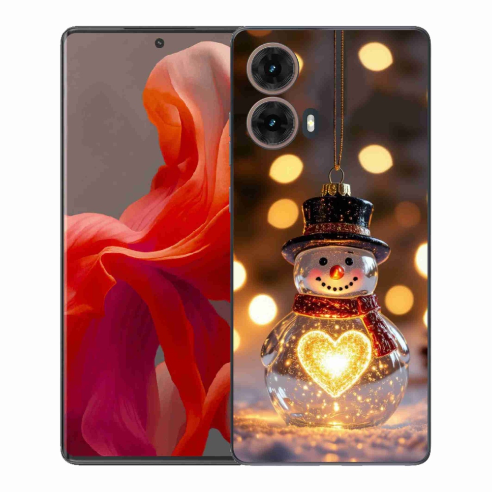 Gél védőhuzat mmCase Motorola Moto G85 5G - karácsonyi hóemberhez