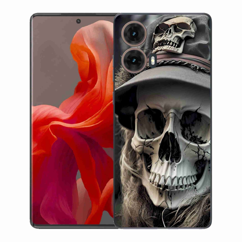 Gél védőburkolat mmCase Motorola Moto G85 5G - sötét koponya