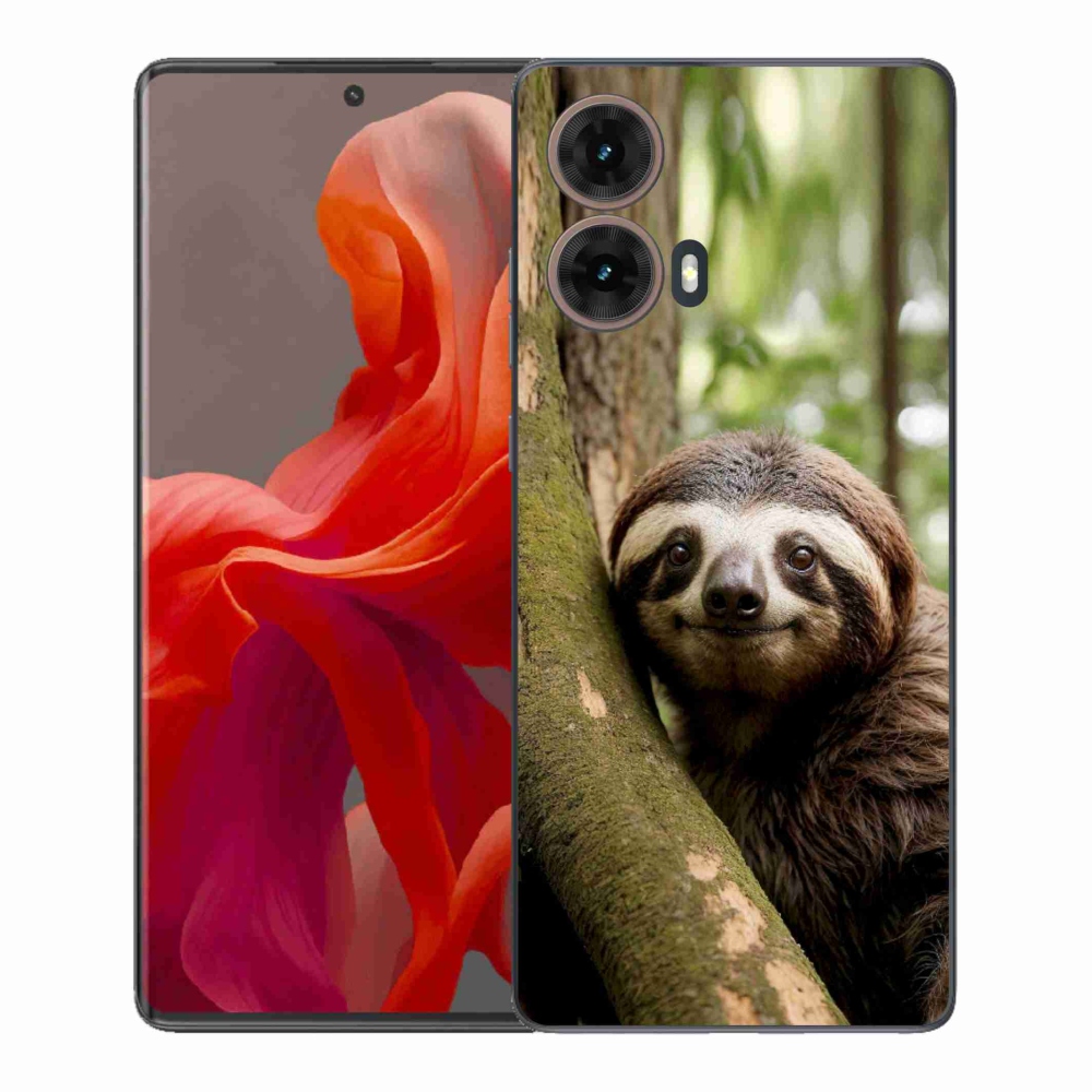 Gél borítás mmCase Motorola Moto G85 5G - mosolygós lajhárhoz