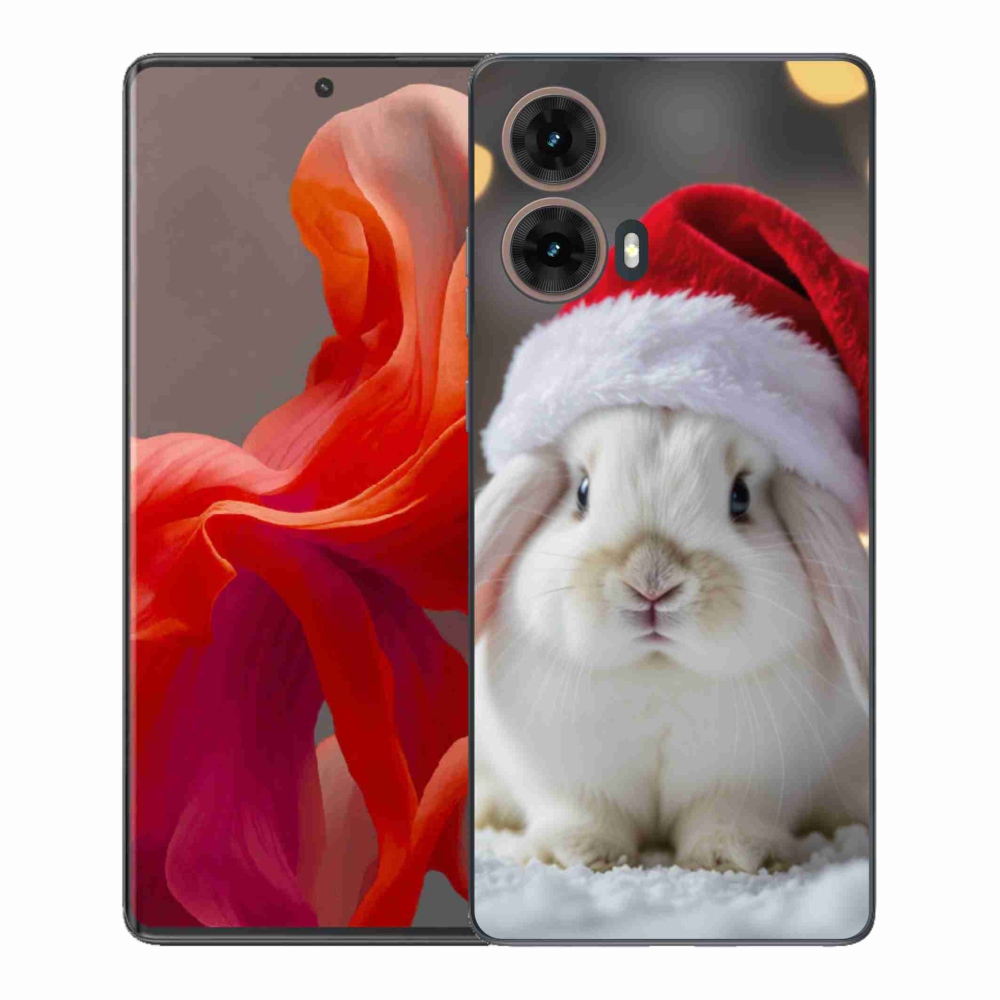 Zselés borítás mmCase Motorola Moto G85 5G - Karácsonyi nyuszi