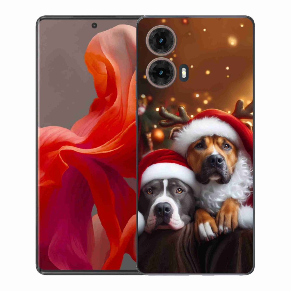 Gél borítás mmCase Motorola Moto G85 5G - karácsonyi kutyákhoz