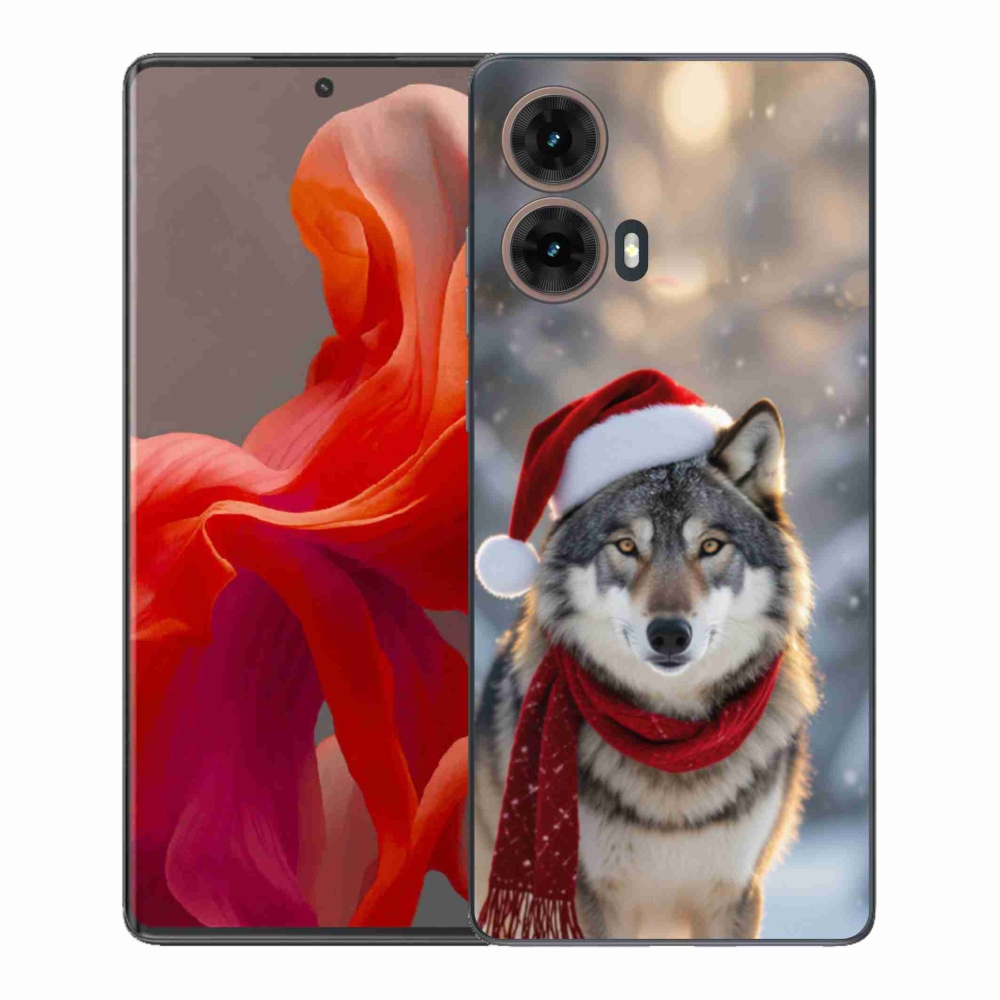 Gél védőburkolat mmCase Motorola Moto G85 5G - Karácsonyi farkas