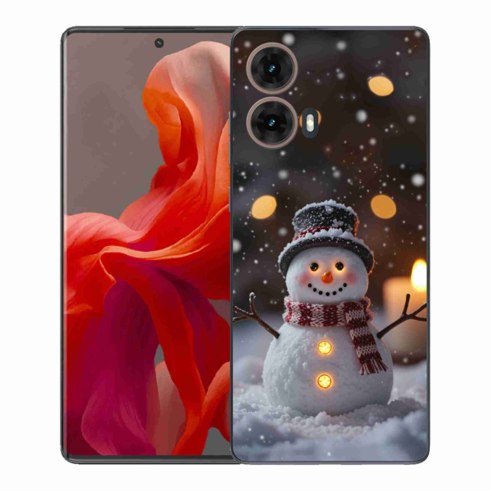 Gél borítás mmCase Motorola Moto G85 5G - boldog hóemberhez