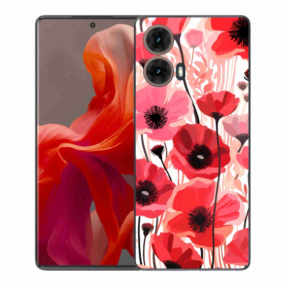 Zselés borítás mmCase Motorola Moto G85 5G - mákos 1