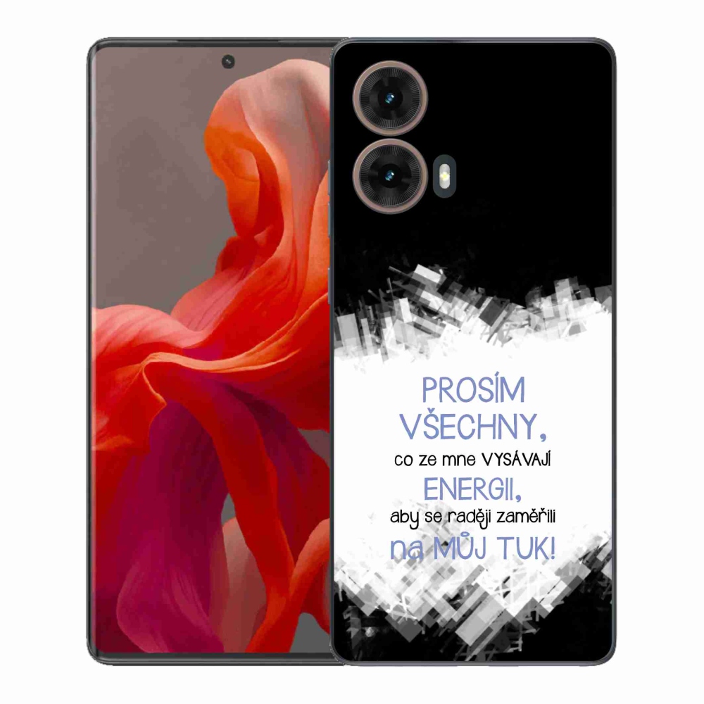 Gél borítás mmCase Motorola Moto G85 5G - vicces szöveg 1 kék