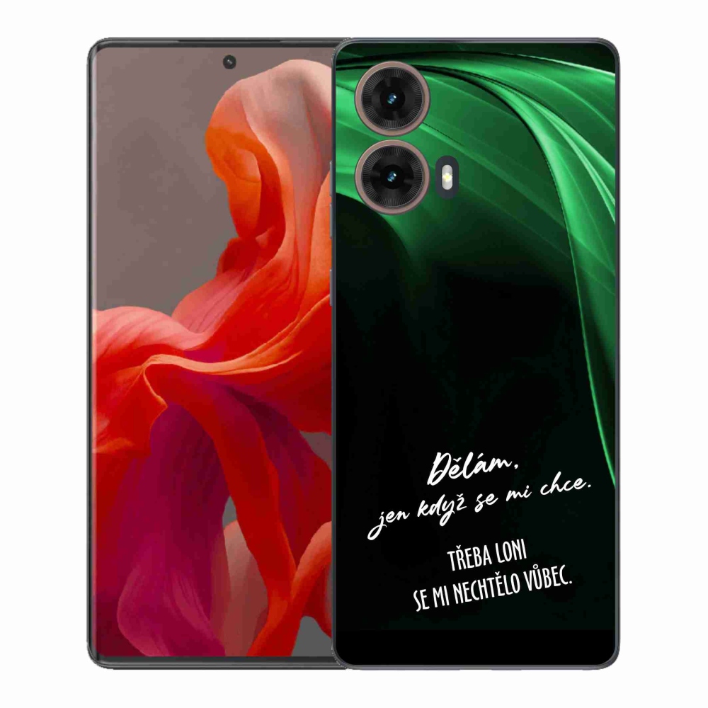 Gél borítás mmCase Motorola Moto G85 5G - vicces szöveg 12 fekete háttér