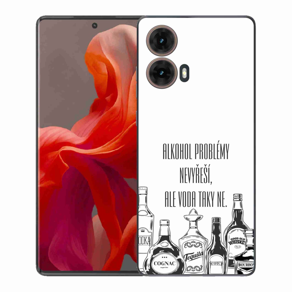 Gél borító mmCase Motorola Moto G85 5G - vicces szöveg fehér háttérrel