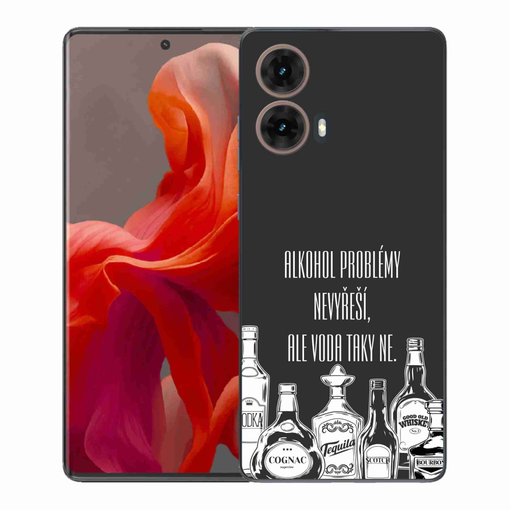 Gél borítás mmCase Motorola Moto G85 5G - vicces szöveg fekete háttérrel