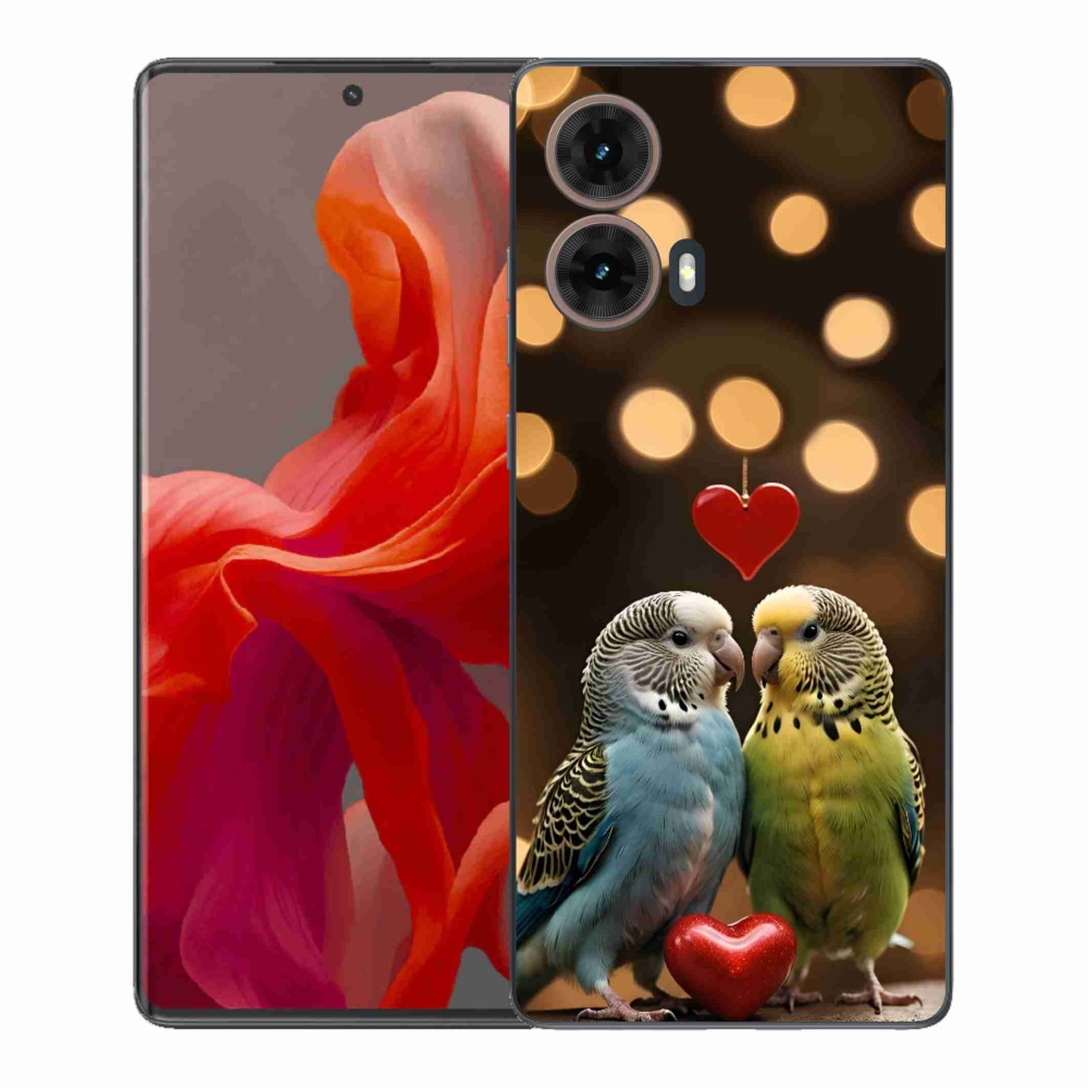 Gél borítás mmCase a Motorola Moto G85 5G készülékhez - szerelmes papagájok