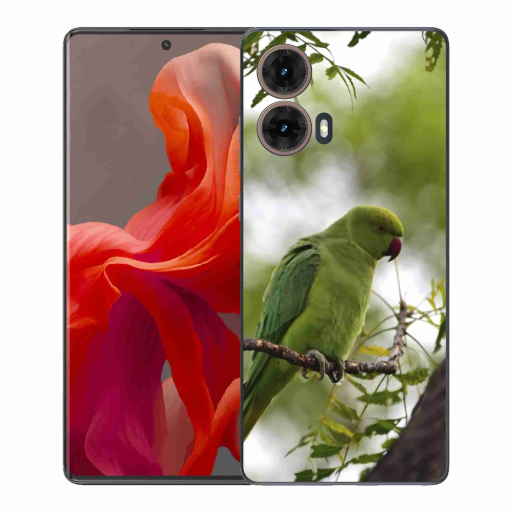 Gél védőburkolat mmCase Motorola Moto G85 5G - zöld papagájhoz