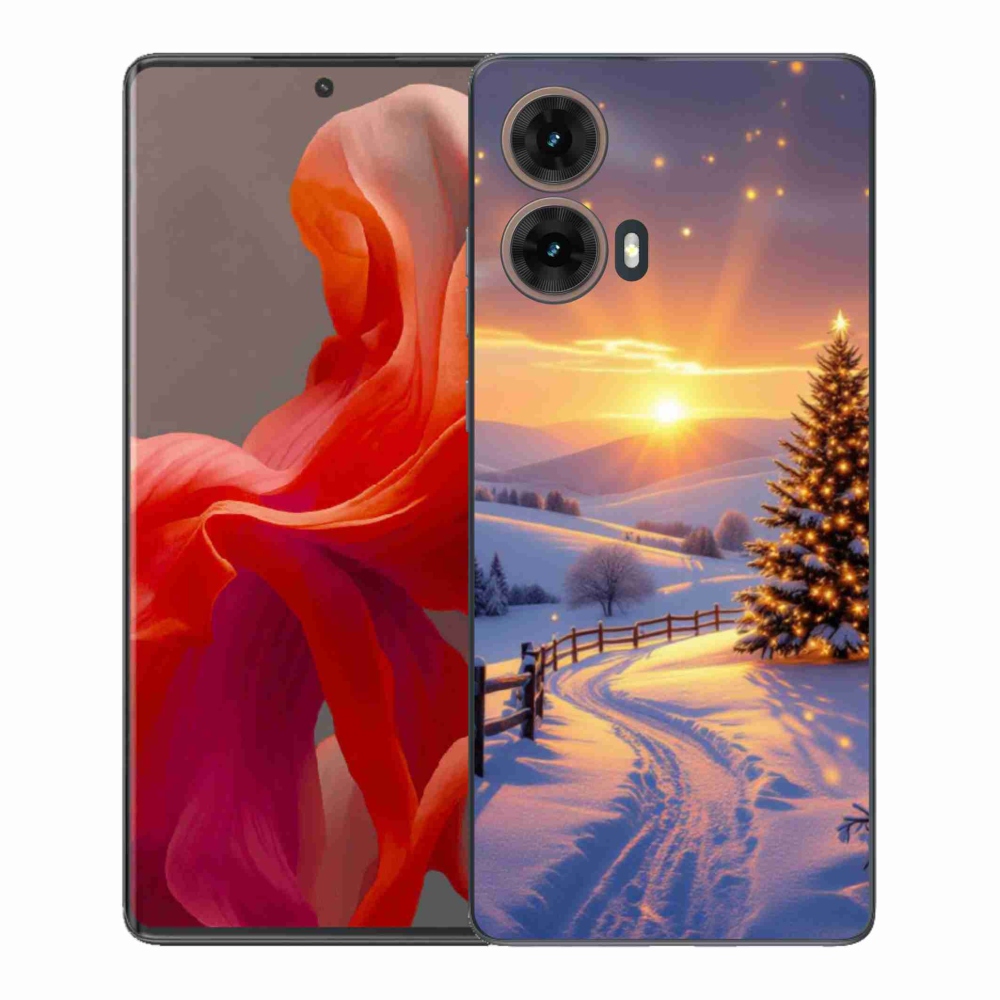 Gél borítás mmCase a Motorola Moto G85 5G számára - téli tájkép