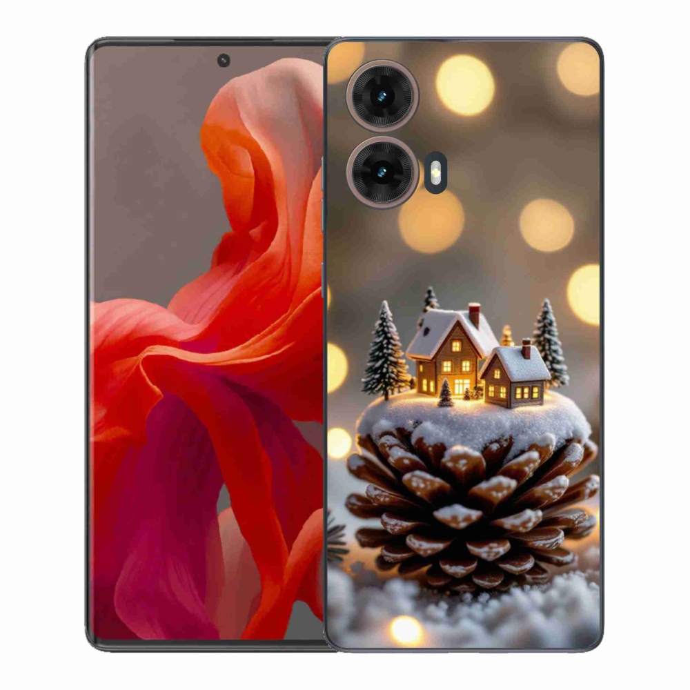 Gél védőburkolat mmCase Motorola Moto G85 5G - téli falu
