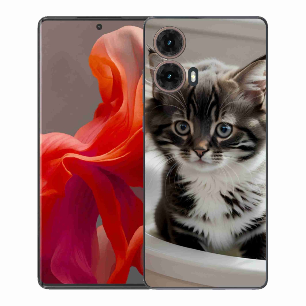 Zselés borítás mmCase a Motorola Moto G85 5G készülékhez - kíváncsi cica