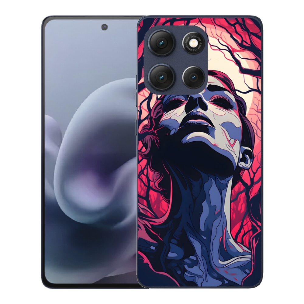 mmCase gél tok a Motorola Moto G86 5G-hez – absztrakt arc
