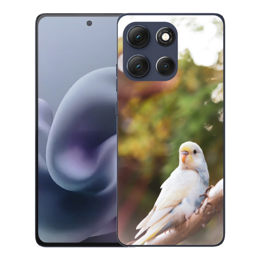 mmCase gél tok a Motorola Moto G86 5G-hez – fehér papagáj