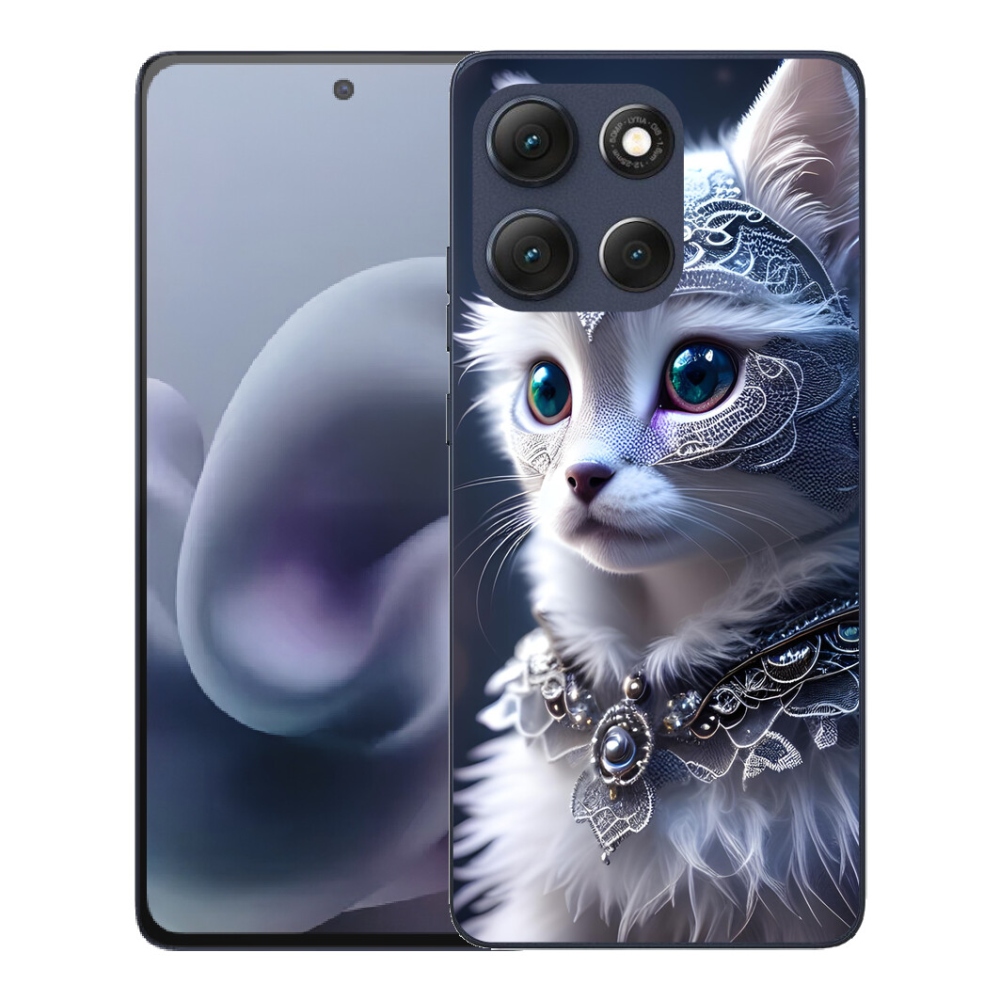 mmCase gél tok a Motorola Moto G86 5G-hez – fehér macska