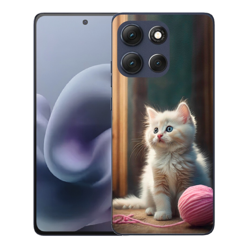 mmCase gél tok a Motorola Moto G86 5G-hez – fehér cica 2