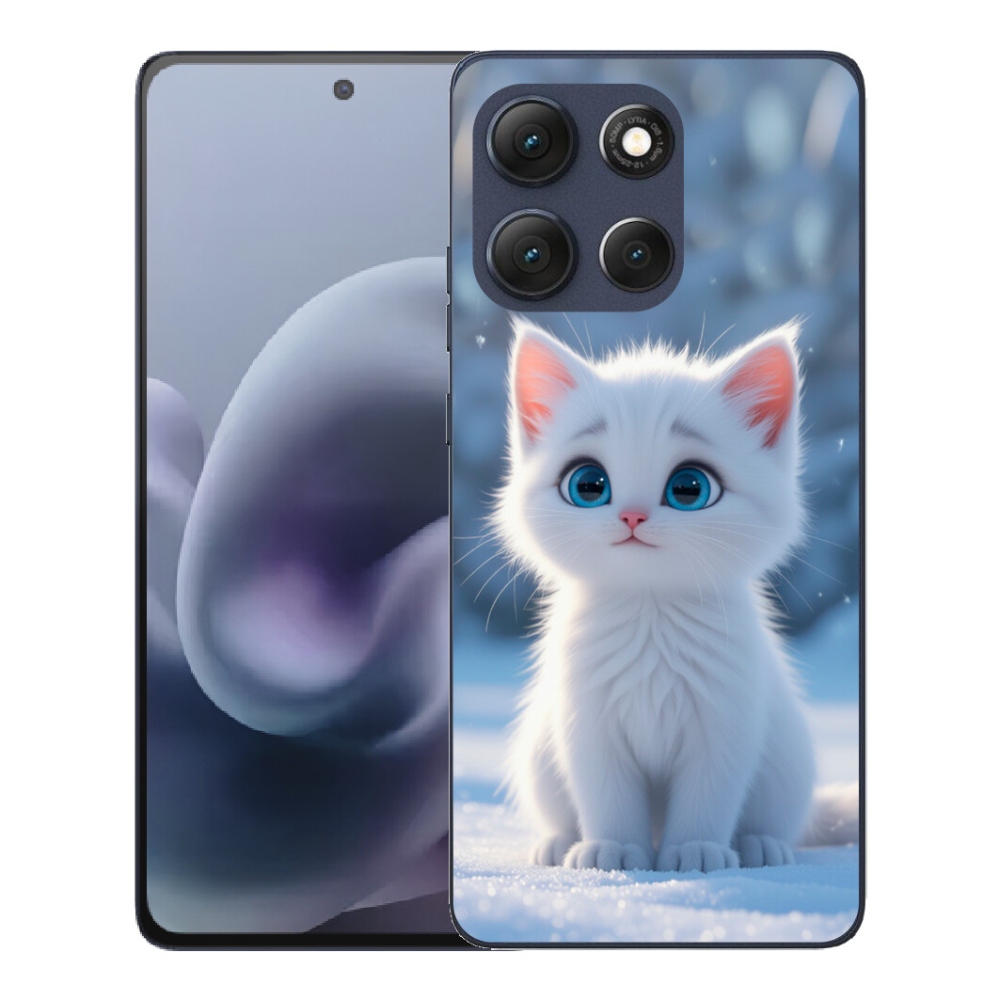 mmCase gél tok a Motorola Moto G86 5G-hez – fehér cica 3