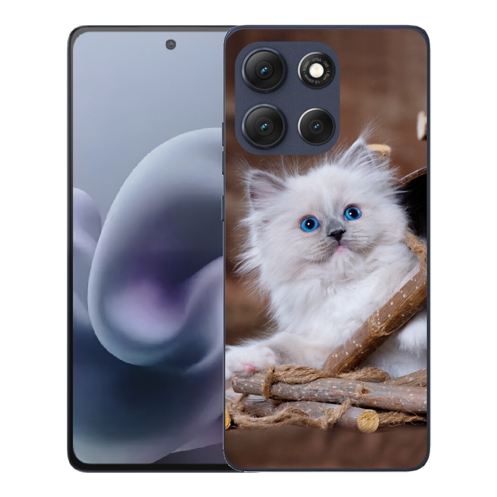 mmCase gél tok a Motorola Moto G86 5G-hez – fehér cica